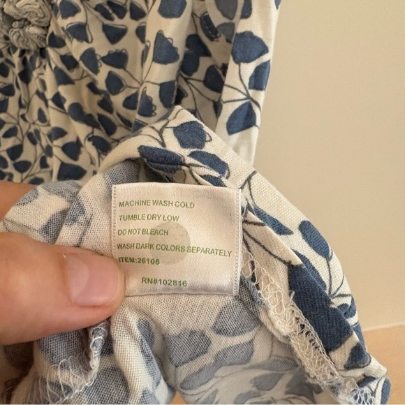 Green Cotton By Garnet Hill Sleep Top - Picture 8 of 9